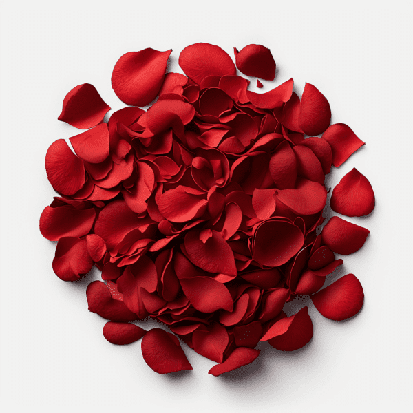 Red rose petals